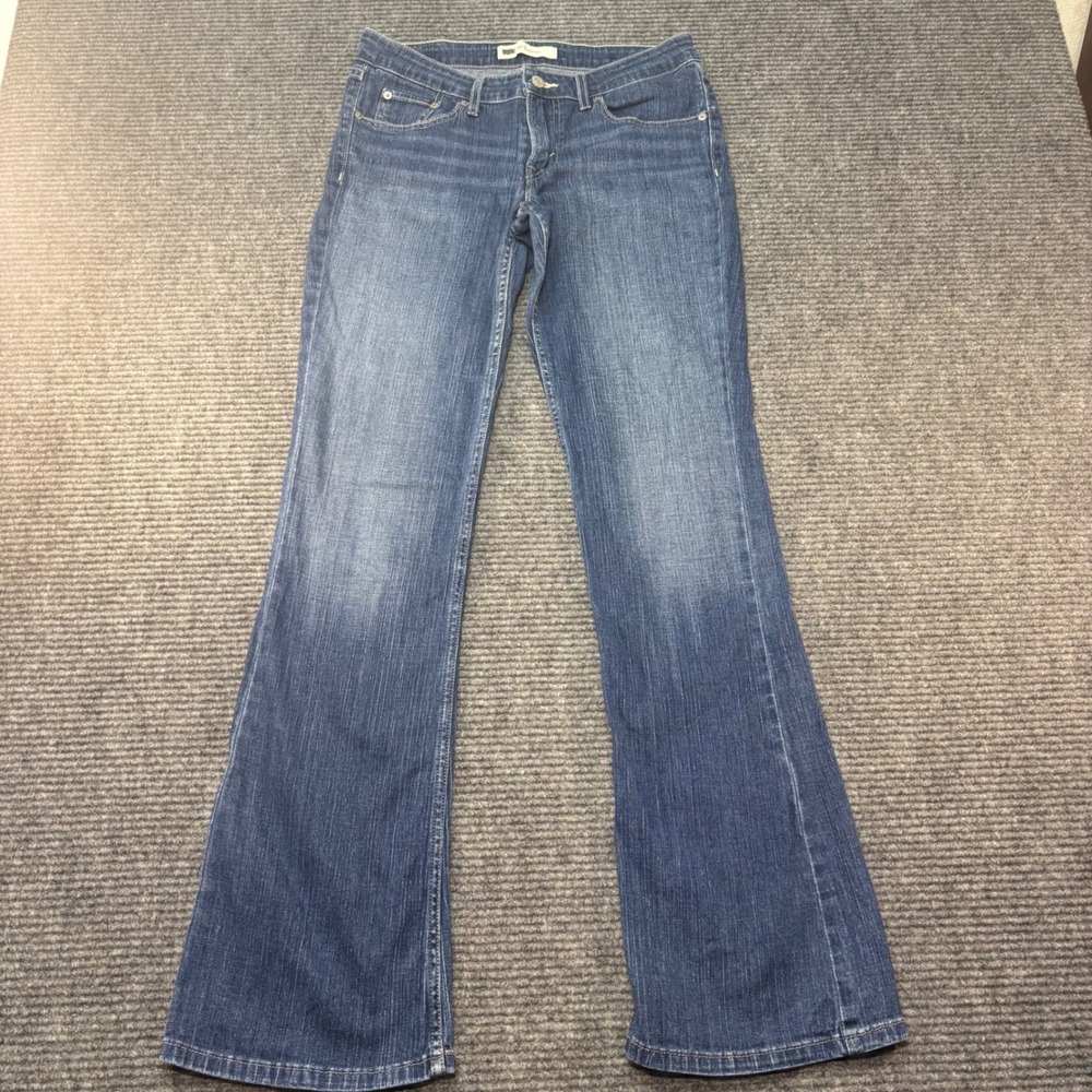 Levis 518 Superlow Bootcut Jeans Womens 28x34 Medium Wash Denim Blue 7L